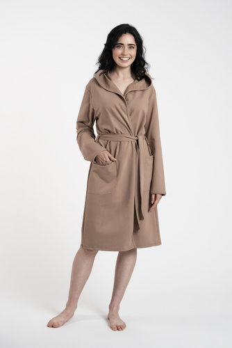 Karina Szlafrok damski Italian Fashion - camel