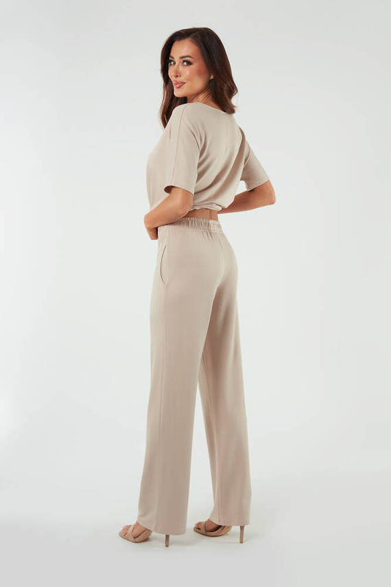 Soler Bluzka z krótkim rękawem Italian Fashion - beżowy