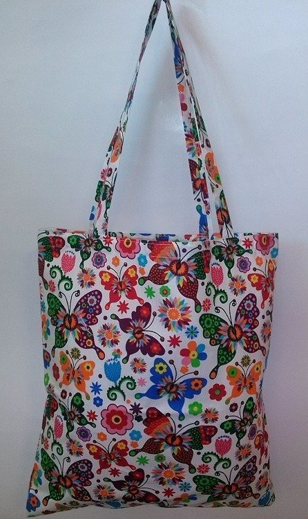 Kwiatki wzór serwetki torba bawełniana na zakupy szary