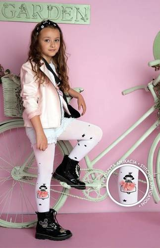 2221 Quinn Rajstopy Dziewczęce Knittex - bianco