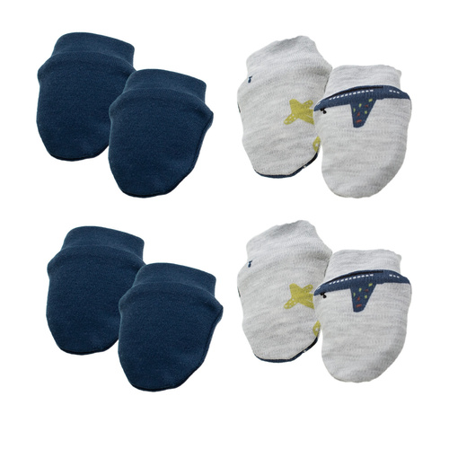 219083 Willy Nicol rękawiczki niemowlęce 4-pak – bawełna, antyzadrapaniowe,