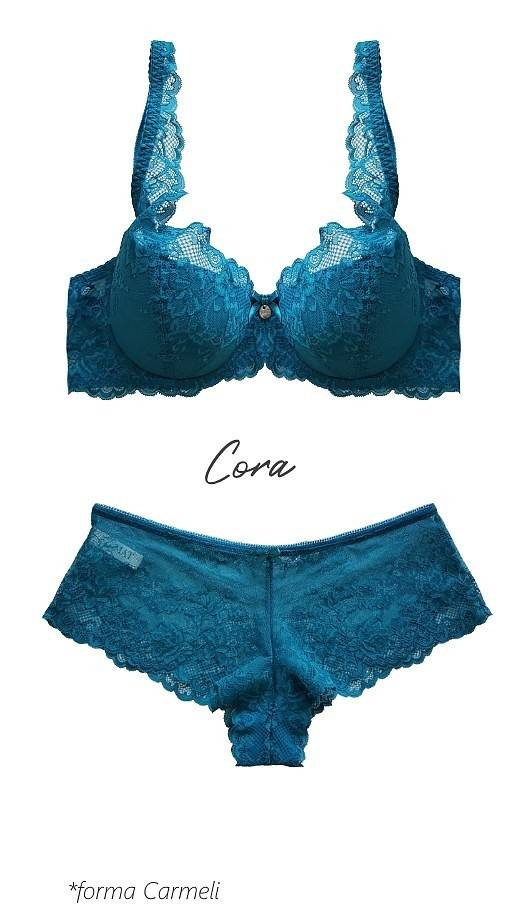 M-3344/22 Cora Biustonosz Full Cup  Usztywniany Mat turkusowy