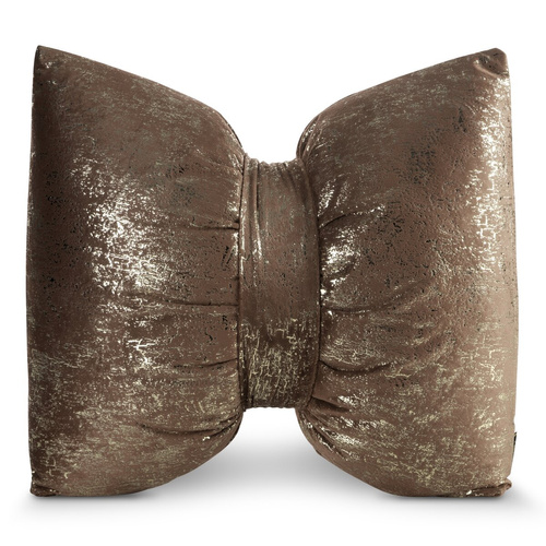 Kokarda 1 Poduszka świąteczna Eurofirany brązowy 45x55 – welwetowa kokarda