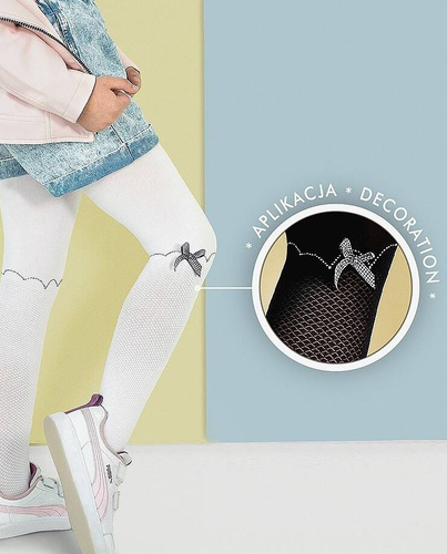 2325 Flashback Rajstopy Dziewczęce Knittex bianco