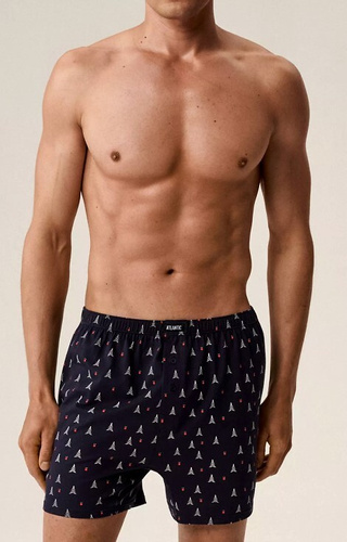 2GMB-010 Bokserki męskie Atlantic – bawełniane, świąteczny wzór, 2-pak