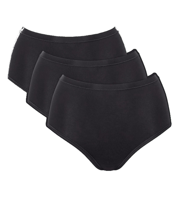 Go Daily Cotton Highwaist Figi Damskie Sloggi - black 