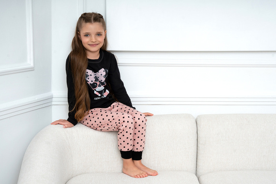 Bonilla Piżama dziewczęca Italian Fashion - czarny/druk 