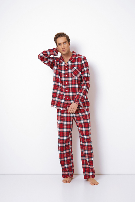 Michael Long Piżama Męska Aruelle - red 