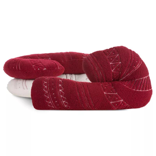 Chp 07APoduszka świąteczna Eurofirany 27x46 – laska cukrowa, imitacja bukli, czerwona z bielą