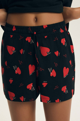 Piżama damska Elain 44497 Henderson – bawełna 100%, szorty, serduszka