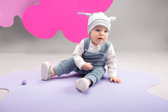 Romantic Ogrodniczki Pinokio - niebieski