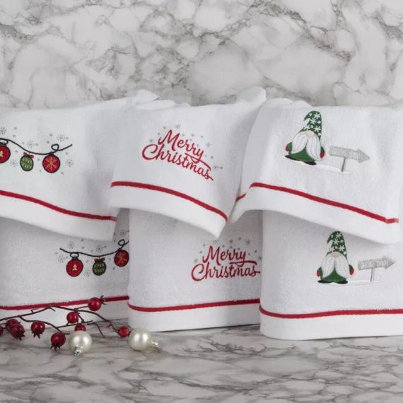 Gerda 3 ręcznik świąteczny Merry Christmas Eurofirany biały 