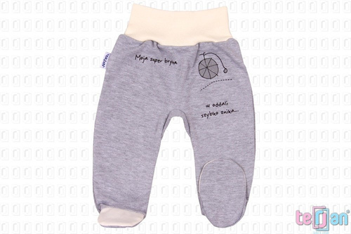 Półśpiochy bawełniane "BIKE" żółty