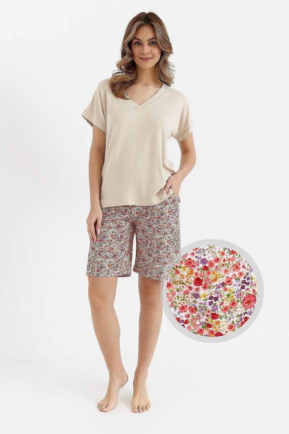 456 Piżama damska  Cana - beżowy