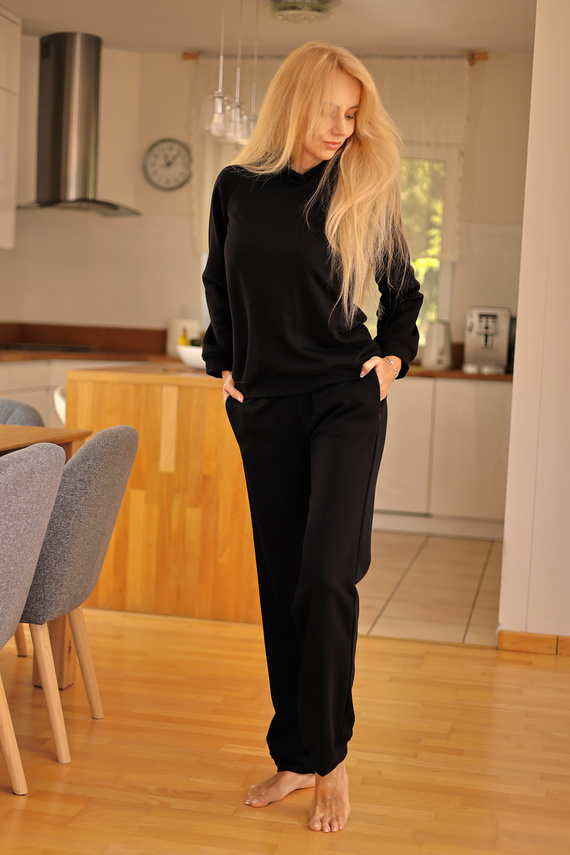 Brav dres damski Mirale | Wygodny komplet z bawełny | Polska produkcja - czarny