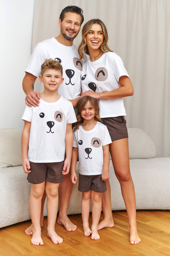 Doctor Nap 7409 Piżama damska 100% bawełna z szortami- brownie