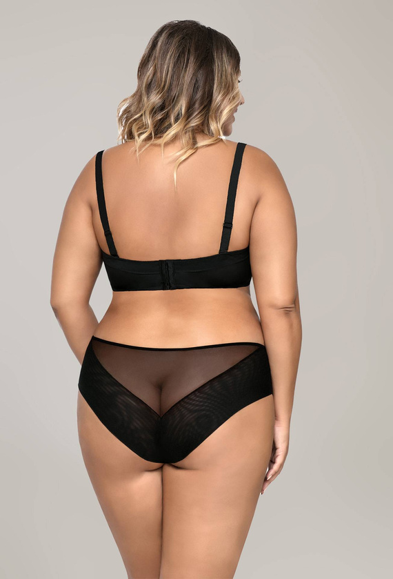1787  Biustonosz bardotka Ava - czarny