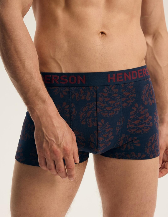 Bokserki Męskie Henderson 46101 Fawn 2-Pak Bawełniane z Szeroką Gumą Logo