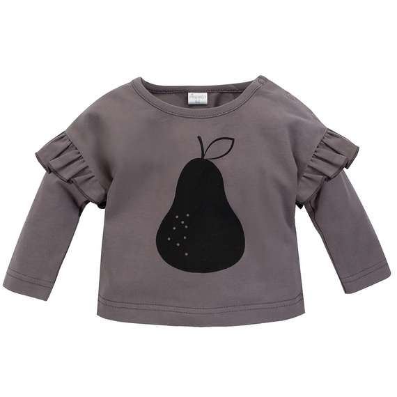 Tres Bien Bluzka z nadrukiem Pinokio - grafit