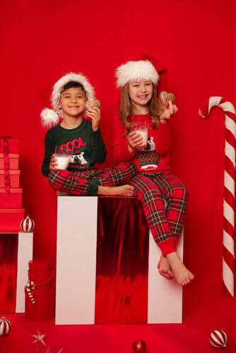 Tess Piżama dziecięca Italian Fashion - czerwony/druk