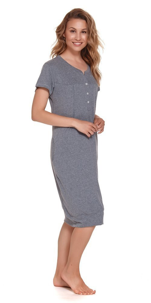 4348 Koszula Nocna ciążowa i do karmienia Doctor Nap - dark grey
