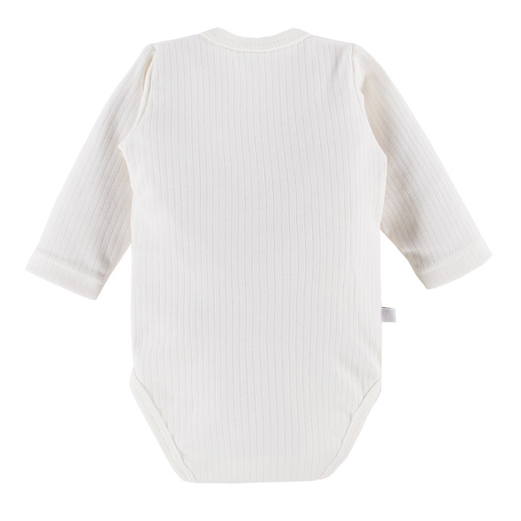 Ceremony Body rozpinane z długim rękawem prążkowane Eevi - ecru