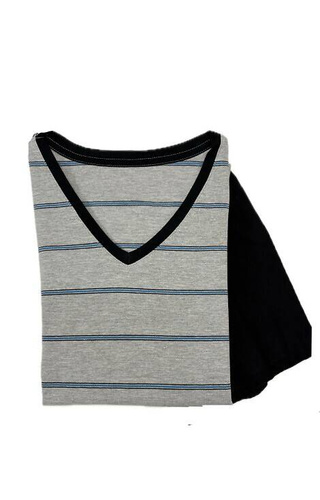 330/41 Piżama męska krótki rękaw, spodenki Cornette szary melanż	