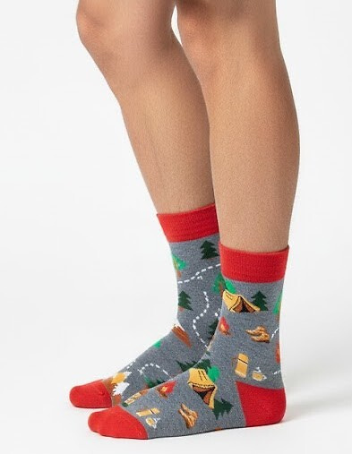 0125.053 Trekking – męskie skarpety Milena z kolorowym wzorem, Melanż