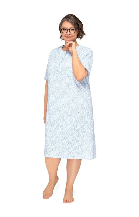 263 Basia I rozpinana koszula nocna Martel - niebieska