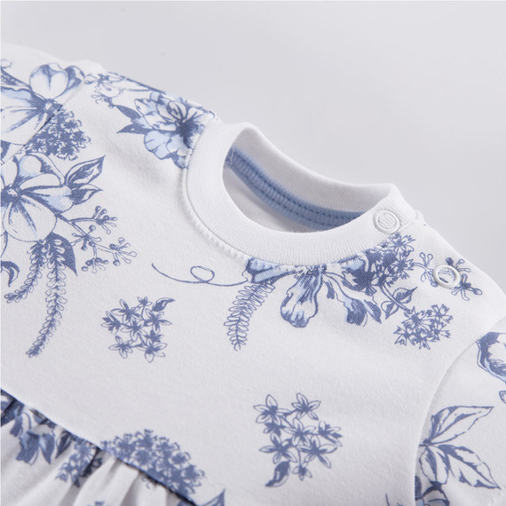 Botanic Sukienka z krótkim rękawem Eevi - biały druk