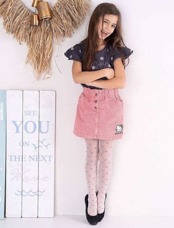 Y5117 Kaja Rajstopy dziewczęce Knittex - bianco-rose