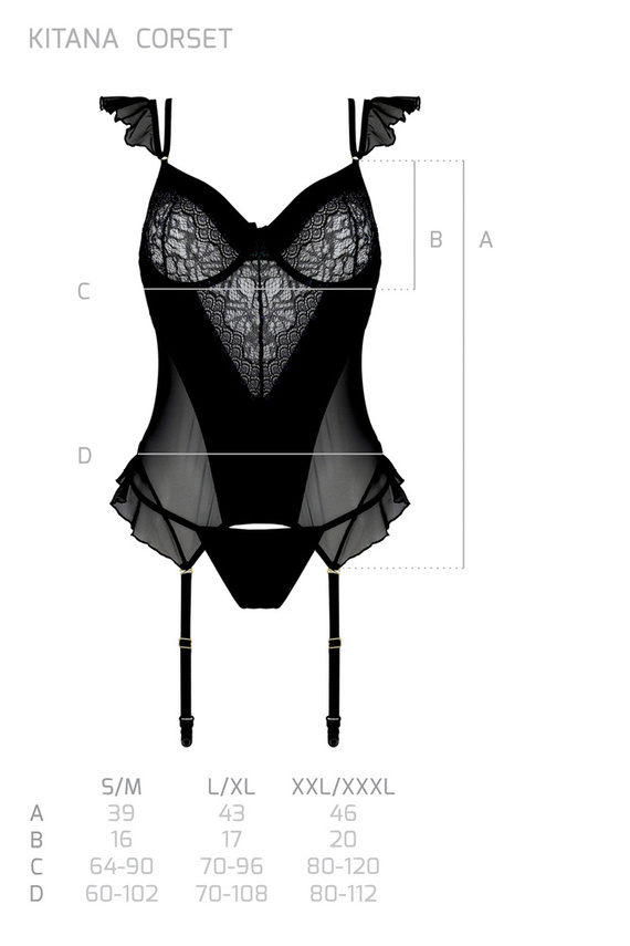 Kitasana Corset gorset damski Casmir czarny
