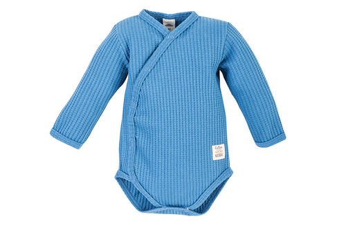 03249D "Natural Waffel" Body baby z długim rękawem Makoma denim