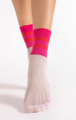 G 1190 Dash Skarpetki 20den Fiore pink- white