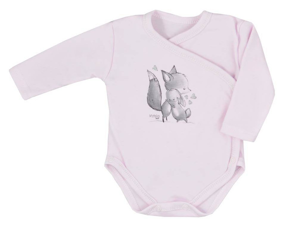 Foxy Body rozpinane z długim rękawem Koala - różowy