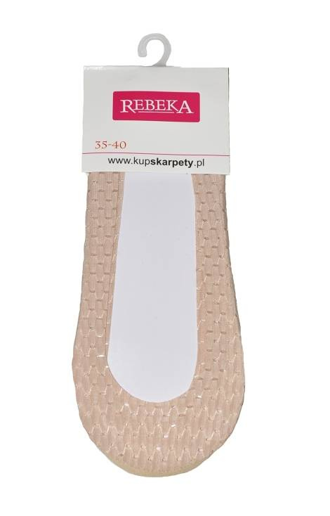 1094 Ażur Baleriny stopki damskie Rebeka beżowy