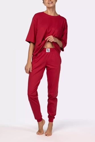 Homie shortsleeve Piżama damska Mona burgund