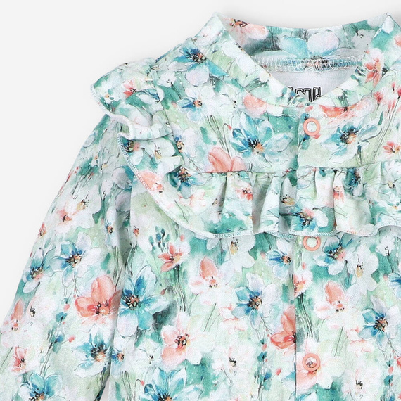 ABN-4247/KWI Flowers Pajacyk z bawełny organicznej Nini druk