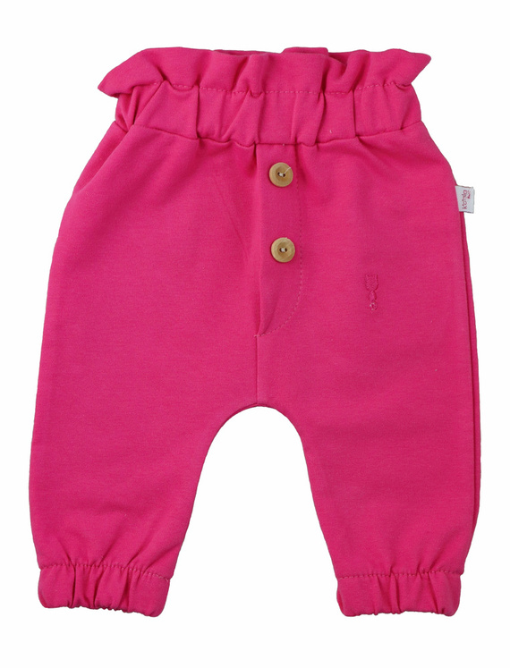 Kotek Spodnie bawełniane Koala - malinowe