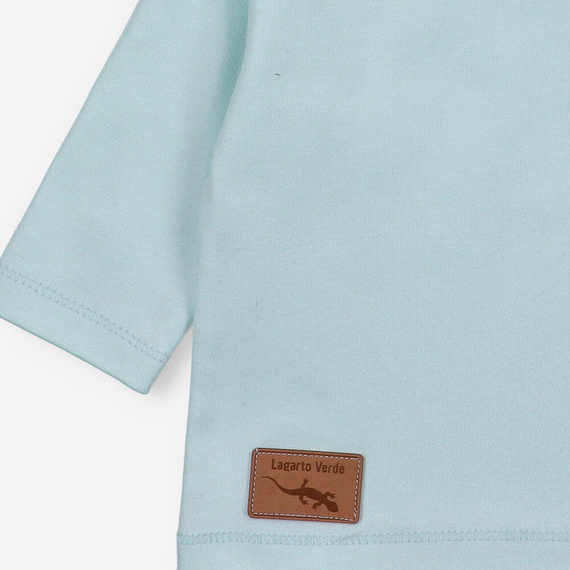 KAR-0014/NIE Bluzka z długim rękawem gładka Lagarto Verde - niebieski