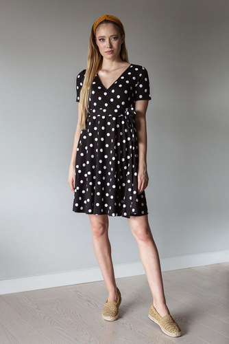 122 Sukienka ciążowa i do karmienia MIRACLE- czarny