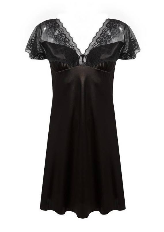 Josephine Halka satynowa koszulka damska DKaren - czarny