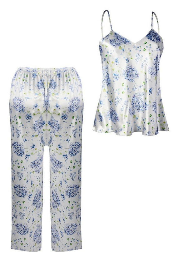 DK-KI Flowers Komplet Damski Piżama DKaren - 2 biały