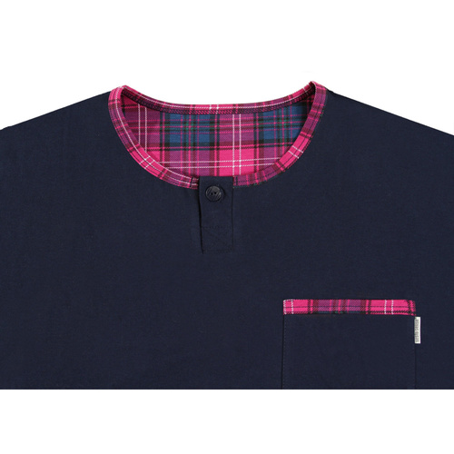 2576/21 Jasiek Piżama Męska długi rękaw i spodnie Sesto Senso - granatowy