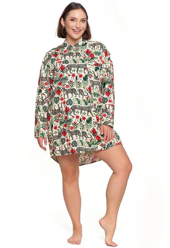 PDK4800-002 Koszula nocna Moraj -multicolor