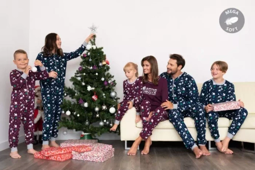 Sid Piżama dziecięca Italian Fashion- druk burgundowy