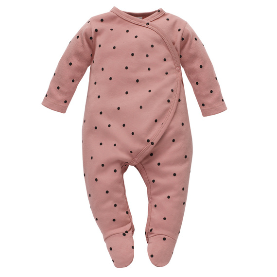 Tres Bien Pajac kopertowy Pinokio - róż groszki