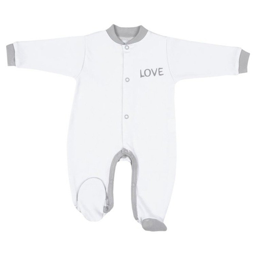 Pajac bawełniany "LOVE" Terjan - żółty 