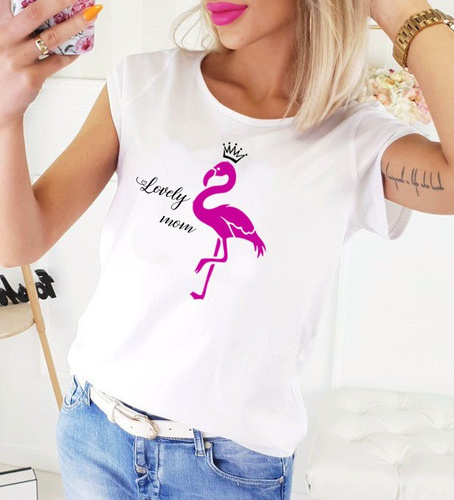 Bluzka dla mamy "Lovely mom" Moocha biały