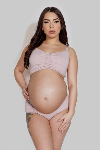 Easy bra biustonosz ciążowy i do karmienia - pudrowy różowy